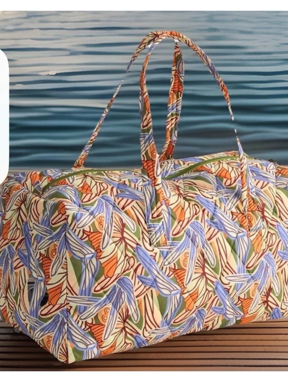 Vera Bradley Large Travel Duffel Bag in Ultralight Dragonfly, New R$159